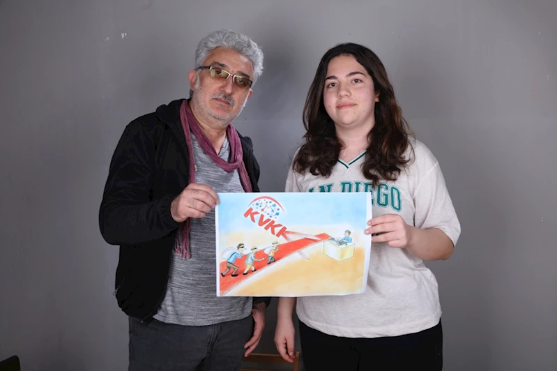 Sinoplu lise öğrencisi Zeynep Türkmen, karikatür yarışmasında Türkiye ikincisi oldu
