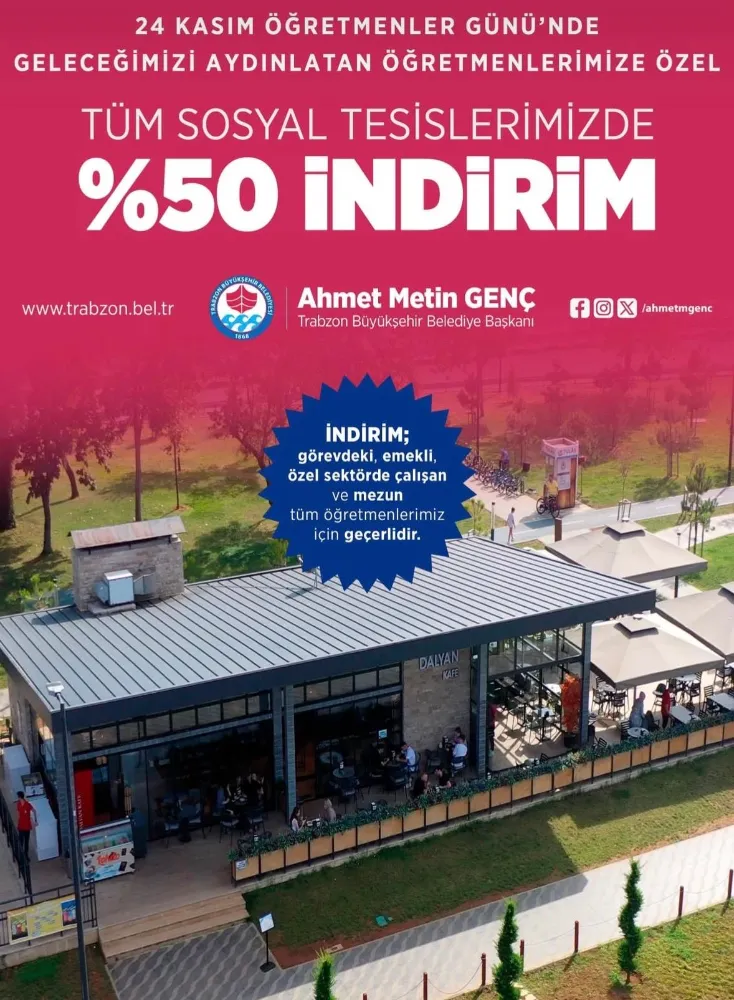 BÜYÜKŞEHİR’DEN ÖĞRETMENLERE ÖZEL YÜZDE 50 İNDİRİM