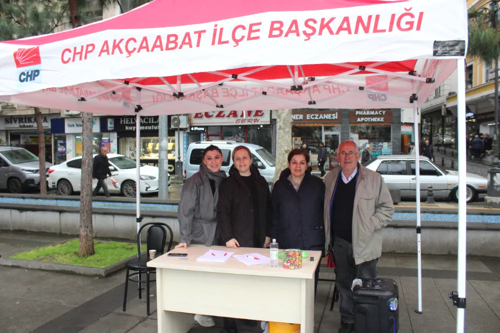 AKÇAABAT’TA İMAMOĞLU’NA İMZA DESTEĞİ