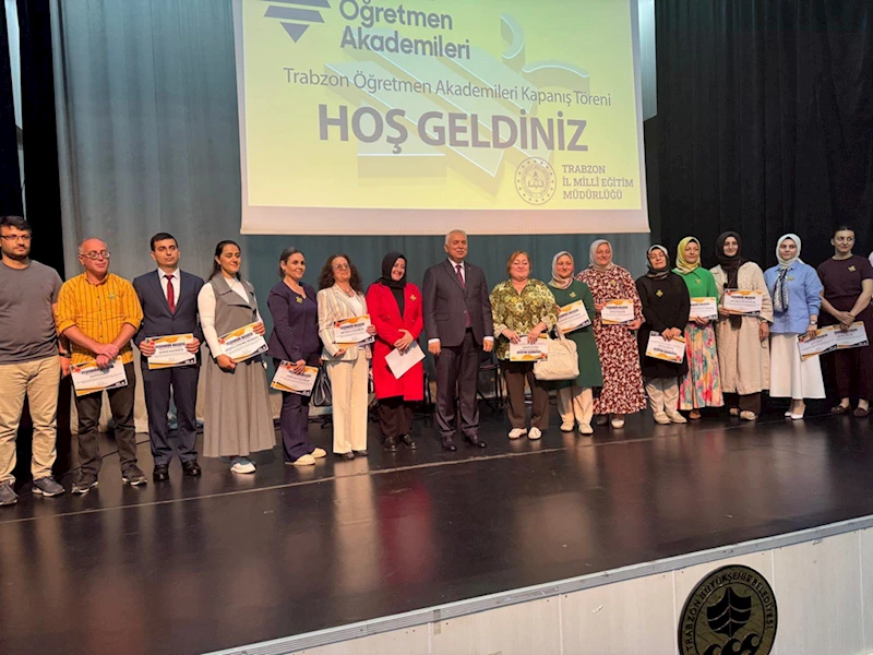 Trabzon Öğretmen Akademisini tamamlayan 156 öğretmene belge verildi