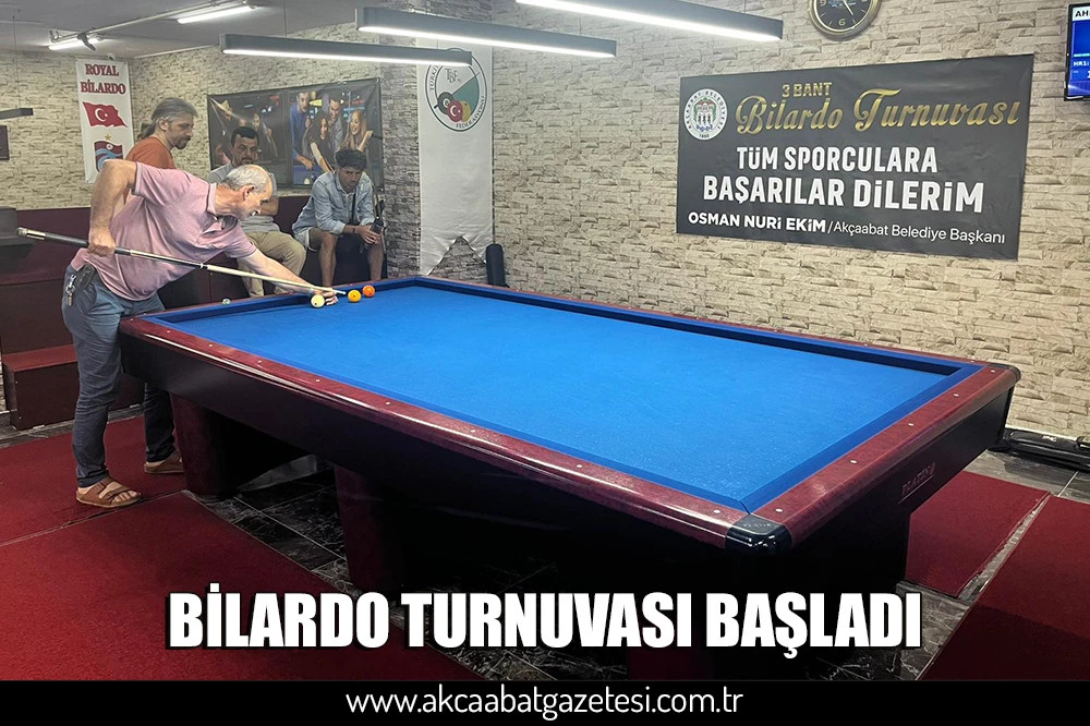 BİLARDO TURNUVASI BAŞLADI