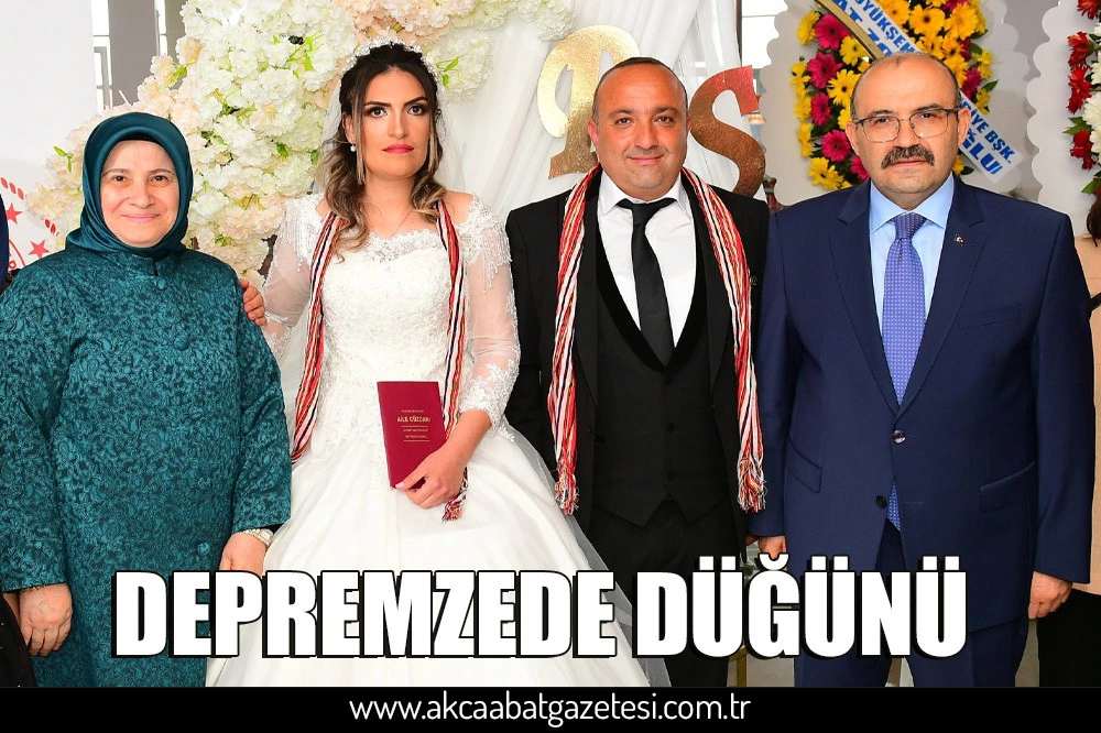 Depremzede düğünü