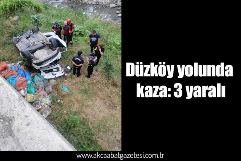 Düzköy yolunda kaza: 3 yaralı