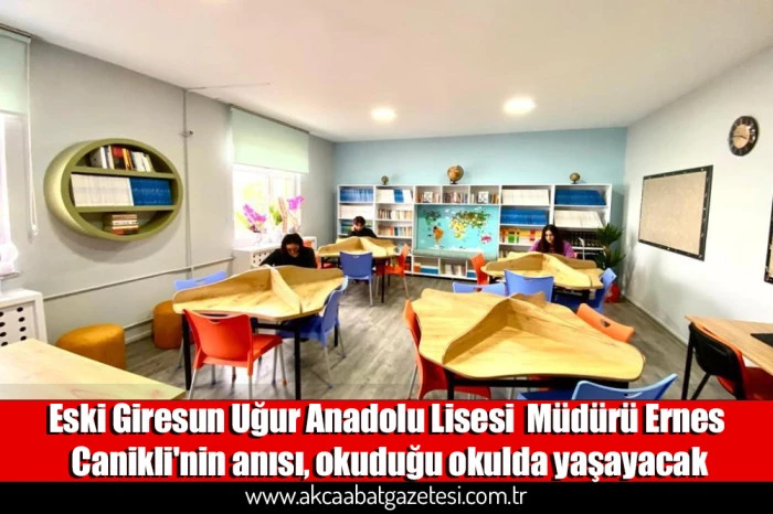 Eski Giresun Uğur Anadolu Lisesi Müdürü Ernes Canikli