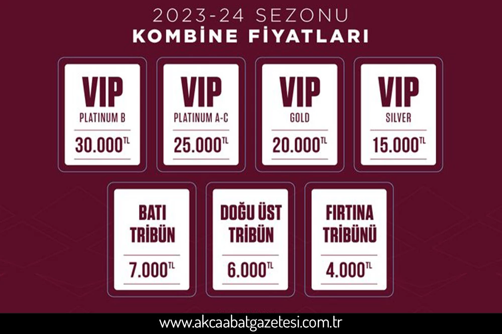Trabzonspor’un kombineleri satışta