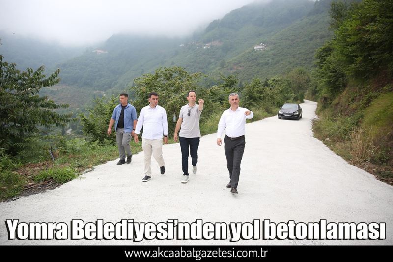 Yomra Belediyesi’nden yol betonlaması